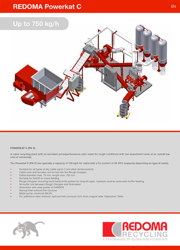 catalogue Redoma-usine-recyclage-cables-powerkat-C-750kg
