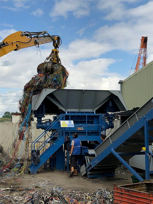 Eldan recycling - recyclage des câbles : super chopper câbles